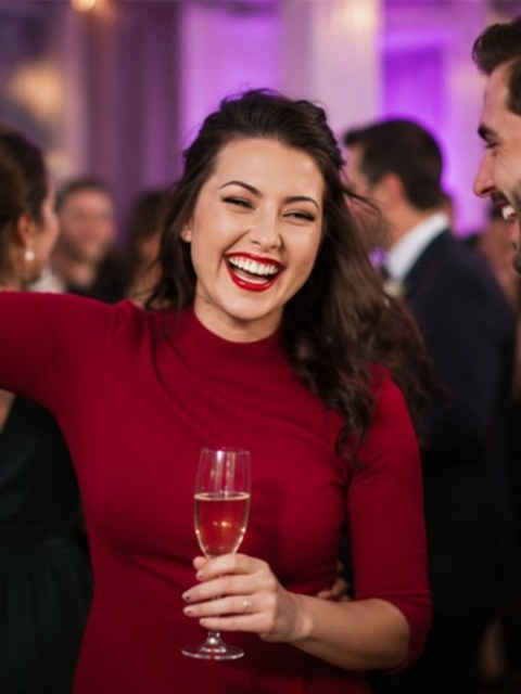 Invitée sur la piste de danse pendant la fête